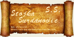 Stojka Surdanović vizit kartica